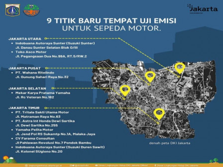 Ini Sembilan Tempat Uji Emisi Untuk Sepeda Motor di Jakarta