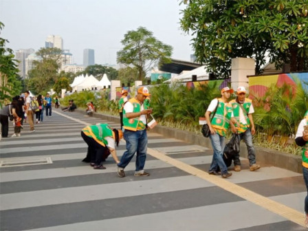 Tim Sudin LH Jakarta Pusat Gerebeg Sampah Sekitar GBK 