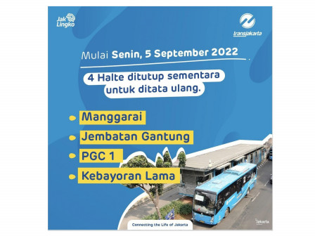 Empat Halte Transjakarta Menyusul Ditutup Sementara Mulai 5 September 2022 