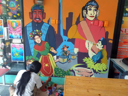  Sambut HUT Jakarta Kantor Kelurahan Pinang Ranti Dimural