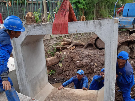 Satgas SDA Normalisasi Saluran Air di Jl Toga Asri IV 