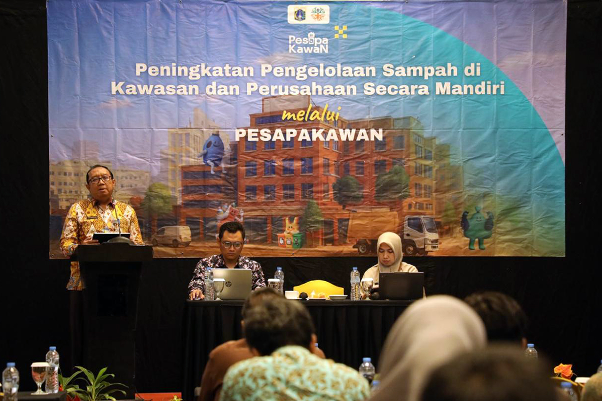 Kepala Dinas Lingkungan Hidup DKI Jakarta, Asep Kuswanto saat launching Pesapa Kawan