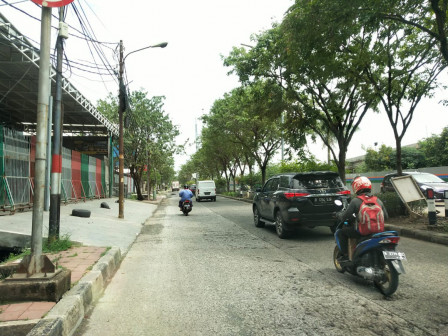 Genangan di Jl Danau Sunter Barat Surut 