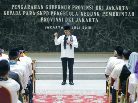  Gubernur Beri Arahan Pihak Gedung Pemprov DKI Tertibkan Lalin 