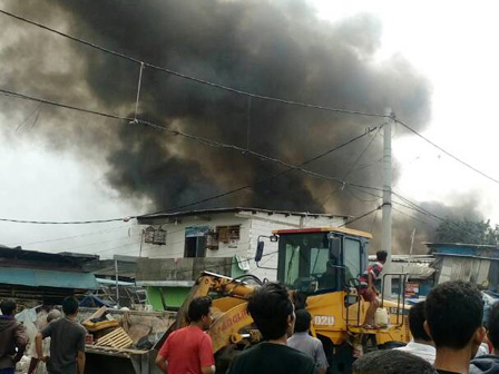 25 Hunian Padat Penduduk di Penjaringan Ludes Terbakar