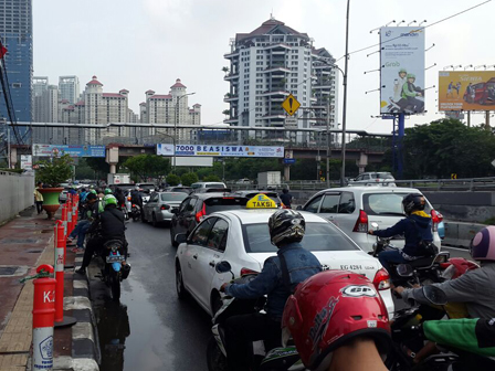        Genangan Jalan Patra dan S. Parman Surut Total