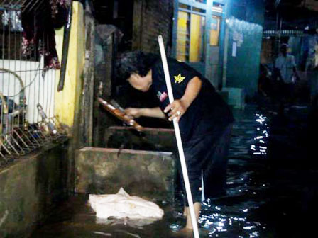 Genangan di Kampung Pulo Surut 1,5 Jam