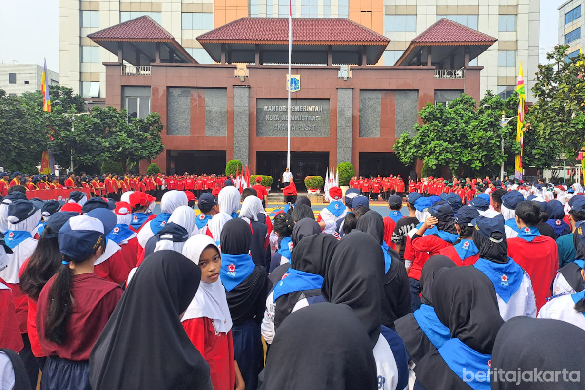 Relawan PMR Ikut Apel Kesiapsiagaan Bencana 