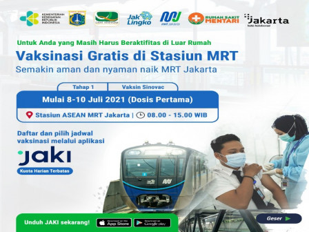 MRT Jakarta Gelar Vaksinasi Gratis di Stasiun Asean MRT 