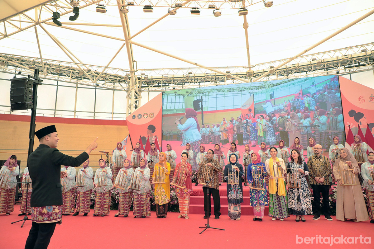 Kemeriahan peringatan Hari Ibu 2025 di Jakarta International Velodrome, Jakarta Timur