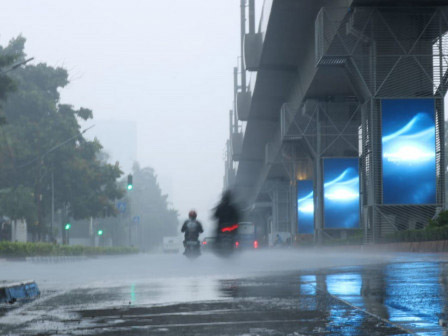 Sebagian Wilayah Jakarta Diguyur Hujan 