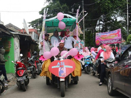 Puskesmas Kecamatan Cilincing Gelar Pawai Kampanye ASI