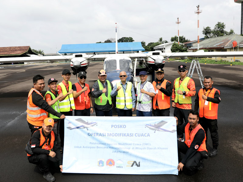 Dua Hari Operasi Modifikasi Cuaca Lakukan 5 Misi Penerbangan