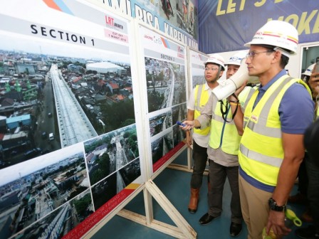 Wagub Monitoring Pembangunan LRT