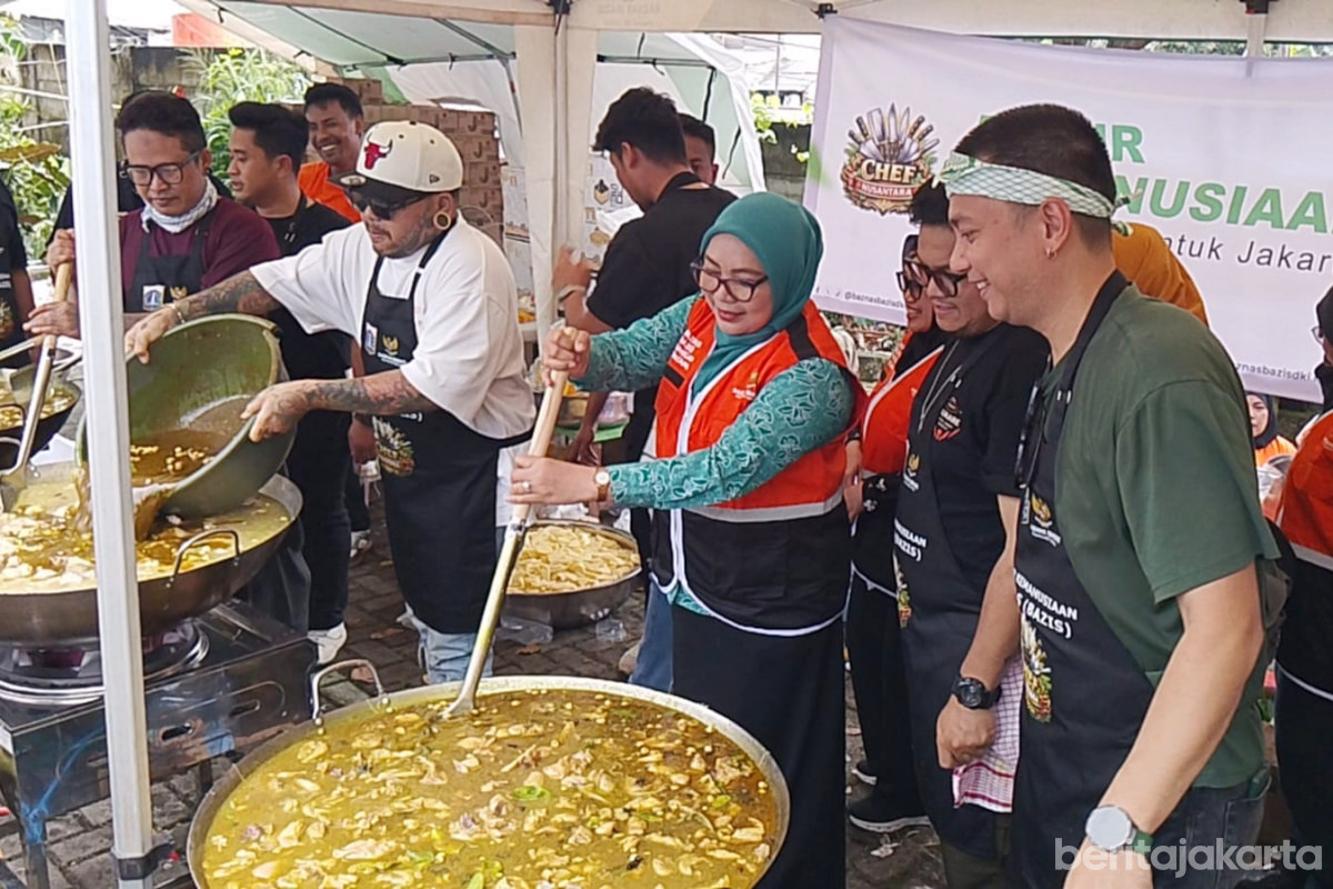 Baznas (Bazis) Dirikan Dapur Umum di Lokasi Genangan Cawang 