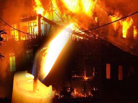 Akibat Lilin, Sebuah Rumah Habis Dilalap Api