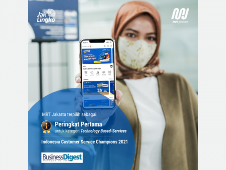 PT MRT Jakarta Raih Penghargaan Indonesia Customer Service Champion 2021