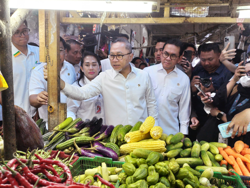 Zulkifli Hasan Monitor Harga Pangan Selama Ramadan di Pasar Johar Baru