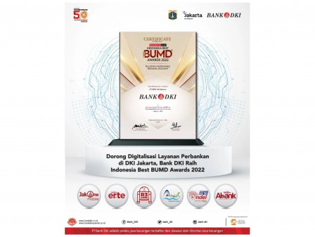 Bank DKI Raih Penghargaan Indonesia Best BUMD Awards 2022