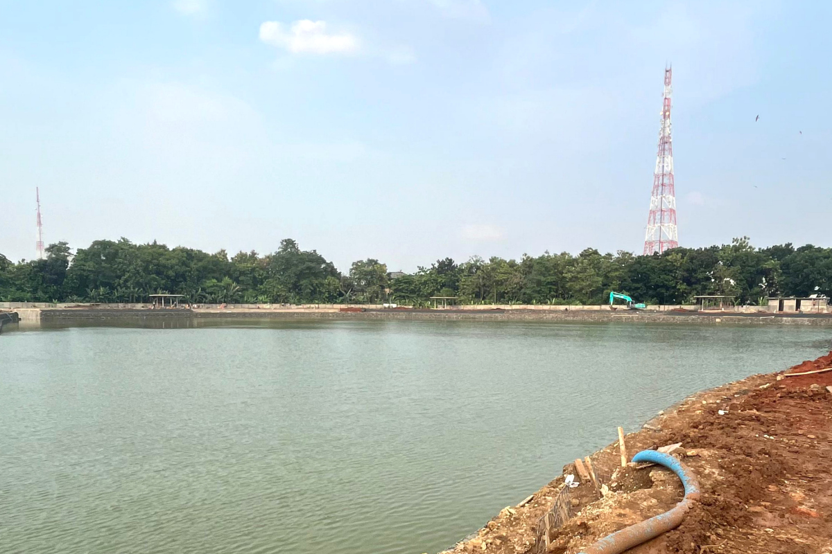 Proses Revitalisasi Waduk Giri Kencana Cilangkap Capai 54,5 Persen