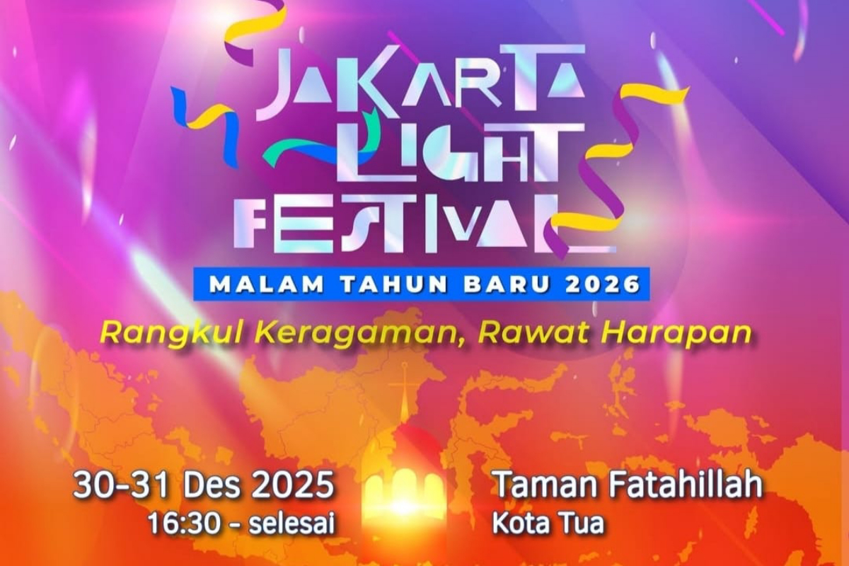 Banner informasi Hiburan Gratis Penghujung Tahun 2025 di Kota Tua