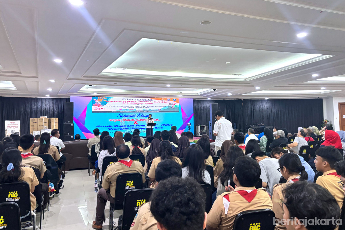 Ratusan peserta mengikuti sosialisasi Pencegahan Penyalahgunaan Narkoba bagi Generasi Muda