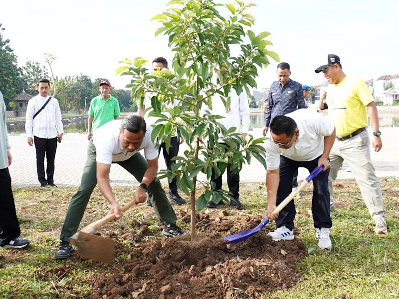 Pemkot Jaksel Lakukan Penanaman Pohon dan Tebar Benih di Embung Pemuda