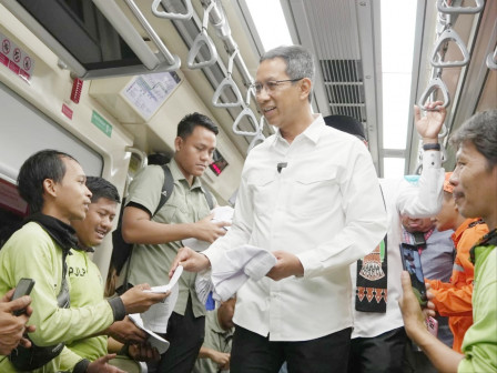 Pj Gubernur Ajak Camat, Lurah, hingga Pasukan Pelangi Jajal LRT Jabodebek