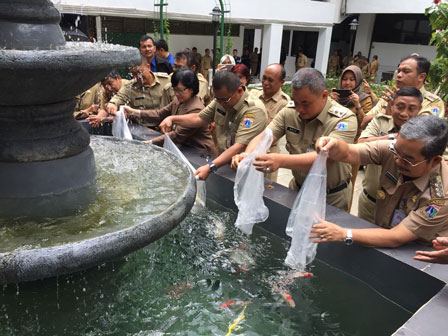 Taman Gambir Kantor Pemkot Jakpus Diresmikan