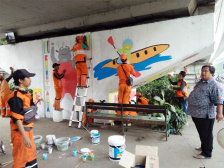 Flyover Pondok Bambu Dicat Mural Asian Games