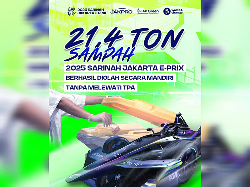 Jakarta E-Prix Sukses Kelola 21,4 Ton Sampah secara Berkelanjutan