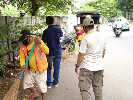 Delapan Palanggar Tidak Pakai Masker Ditertibkan Satpol PP Kecamatan Setiabudi