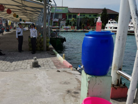 Dishub Sediakan Fasilitas Cuci Tangan dan Sabun di Dermaga Utama di Kepulauan Seribu Utara