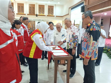 PMI Jakpus Lantik Pengurus Kecamatan dan Organisasi Relawan