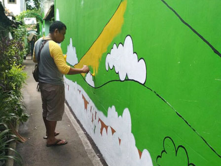  Aneka Lukisan Percantik Sejumlah Gang Hijau di Jakarta 