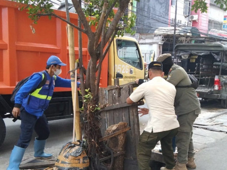  36 Lapak PKL di Jalan Mangga Besar IX ditertibkan 