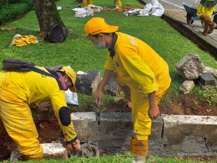 Sudin Bina Marga Perbaiki Tali Air di Jalan Sultan Agung 