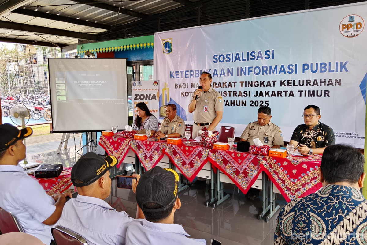 sosialisasi Keterbukaan Informasi Publik di aula RPTRA Cibubur Berseri 