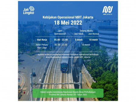 Hari ini MRT Jakarta Mulai Berlakukan Perubahan Jadwal Operasional
