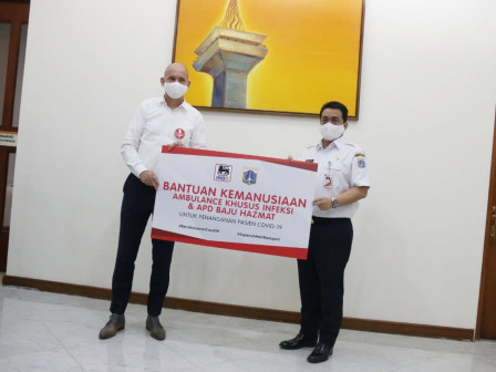 Wagub Apresiasi Bantuan Ambulans Khusus Infeksi dan APD dari Super Indo