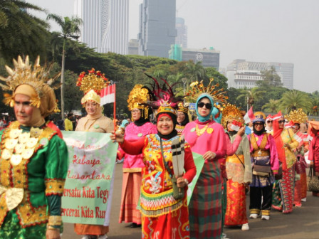Petugas Gabungan Amankan Pelaksanaan Parade Budaya Nusantara 2023