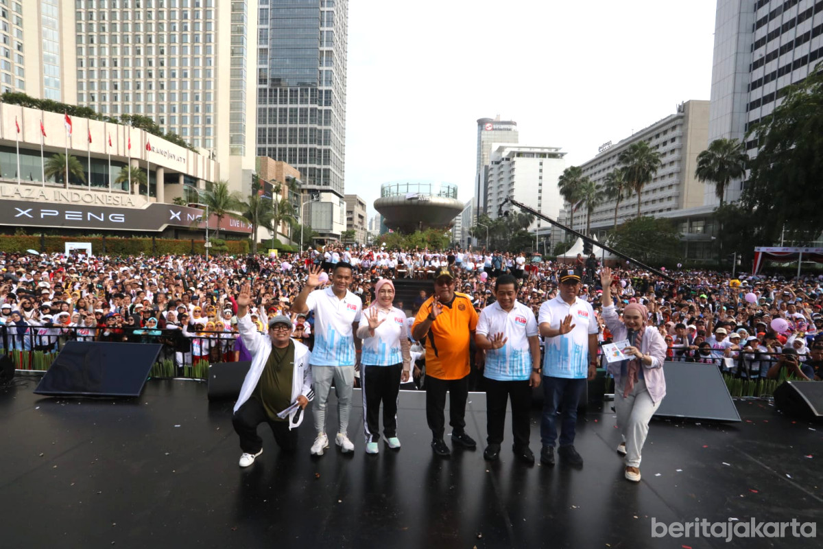 Suasana Pelaksanaan kegiatan Jaga Jakarta Penuh Warna