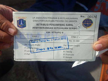 Sabtu,Tiket Kapal Ojek Diberlakukan Di Dermaga Kali Adem