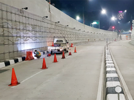  Tutup Saluran Underpass Mampang Sudah Dipasang Kembali 