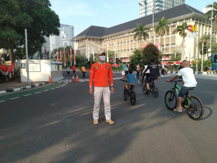 Personel Satpol PP Disiagakan di Sudirman - Thamrin Antisipasi Kerumunan