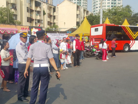  150 Personel Sudinhub Jakpus Kawal Torch Relay Asian Games 