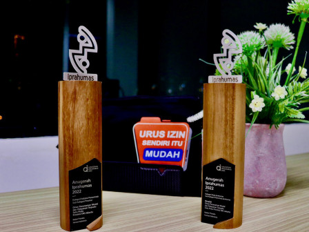Dinas PMPTSP Raih Penghargaan Anugerah Iprahumas 2022 