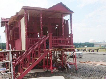        Jakut Pamerkan Miniatur Rumah Singgah Si Pitung di Lebaran Betawi