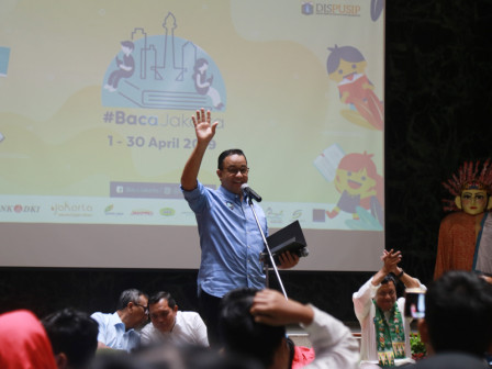 Anies Hadiri Acara Apresiasi Gerakan #Bacajakarta
