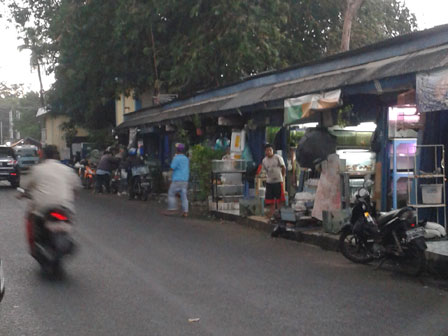 Pedagang Ikan Hias di Jalan Kartini Raya